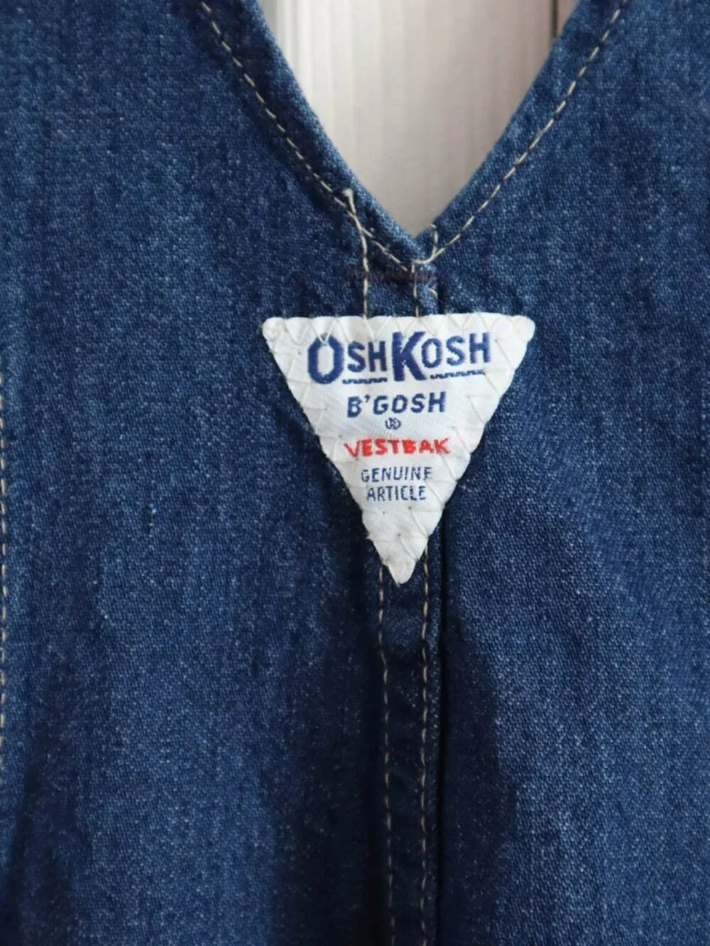 Vintage OshKosh B’gosh Vestbak Overalls Kids Size 12 Made USA 70s 80s Denim